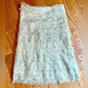 Citrine Elegant Tierd Lace Skirt in Cream
